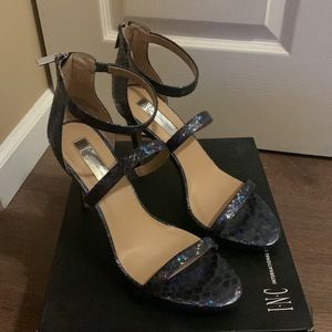 INC Navy Sparkling Stilettos